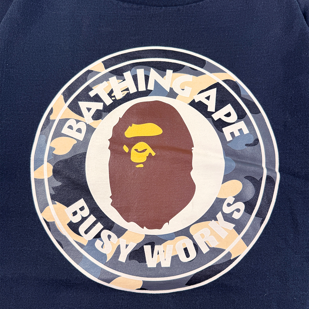 BAPE "Busy Works" Circle Logo Black Tee (M)