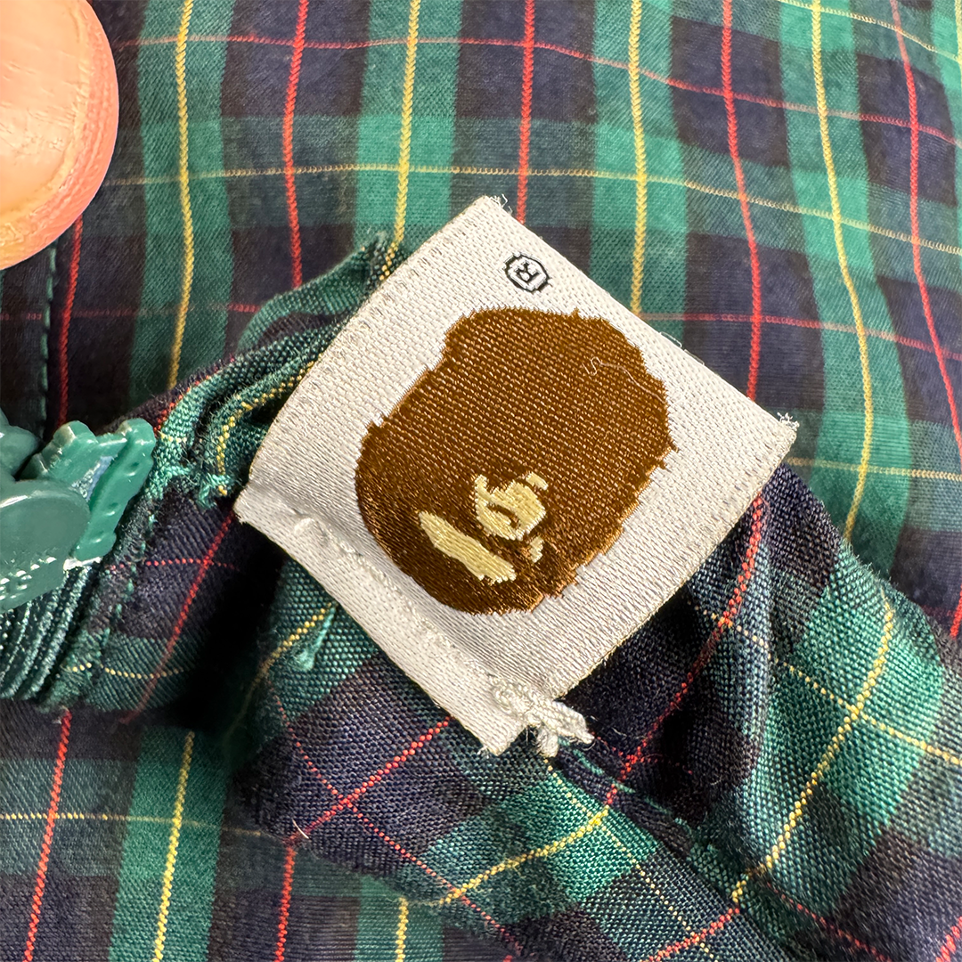 BAPE x Yoshifumi Egawa Green Check Zip-up Jacket (XL)