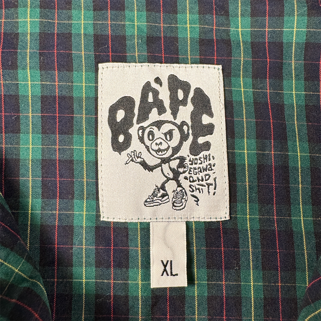 BAPE x Yoshifumi Egawa Green Check Zip-up Jacket (XL)