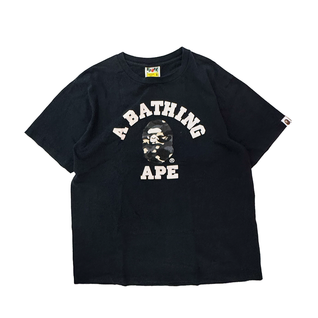 BAPE Camo College Black Tee (M)