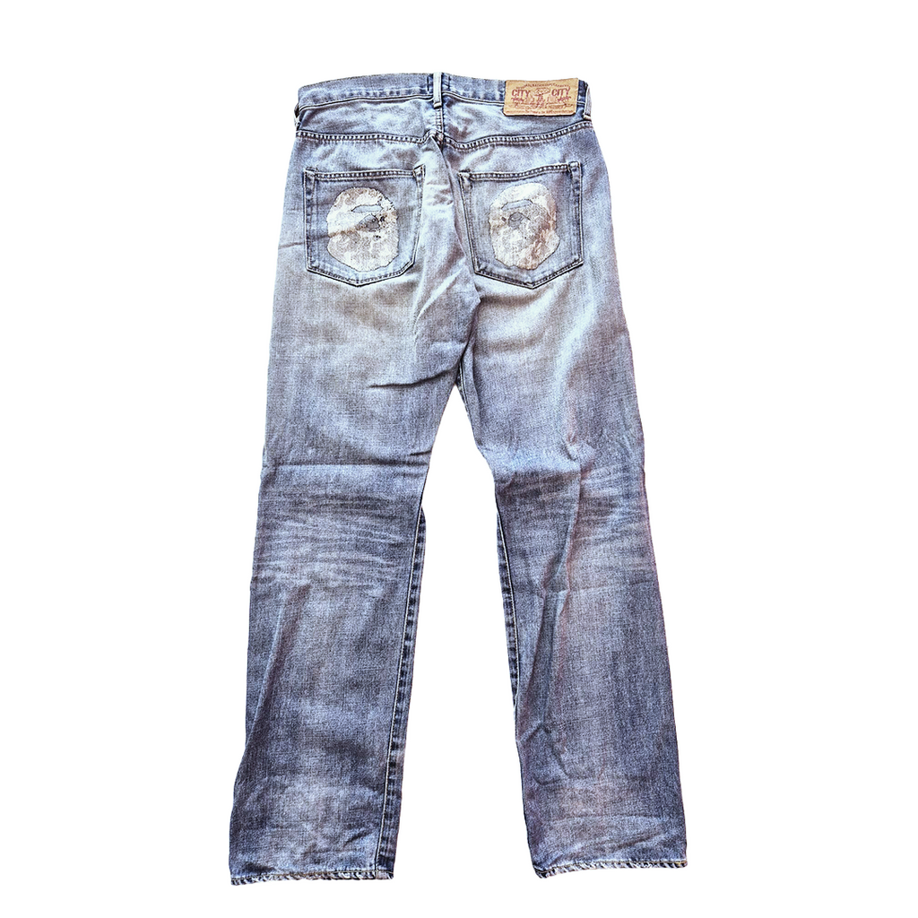 BAPE Vintage Big Head Denim Pants (M)