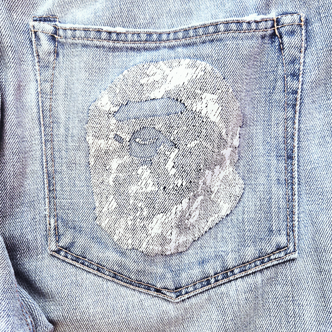 BAPE Vintage Big Head Denim Pants (M)