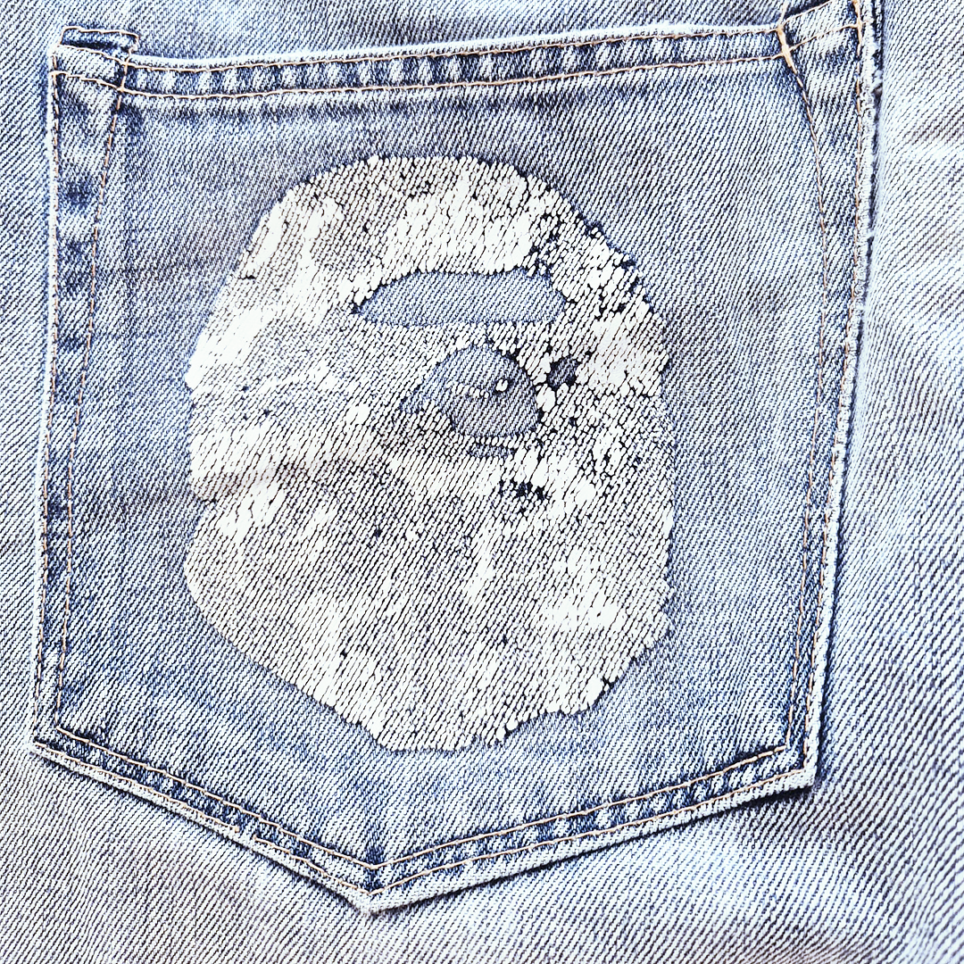 BAPE Vintage Big Head Denim Pants (M)