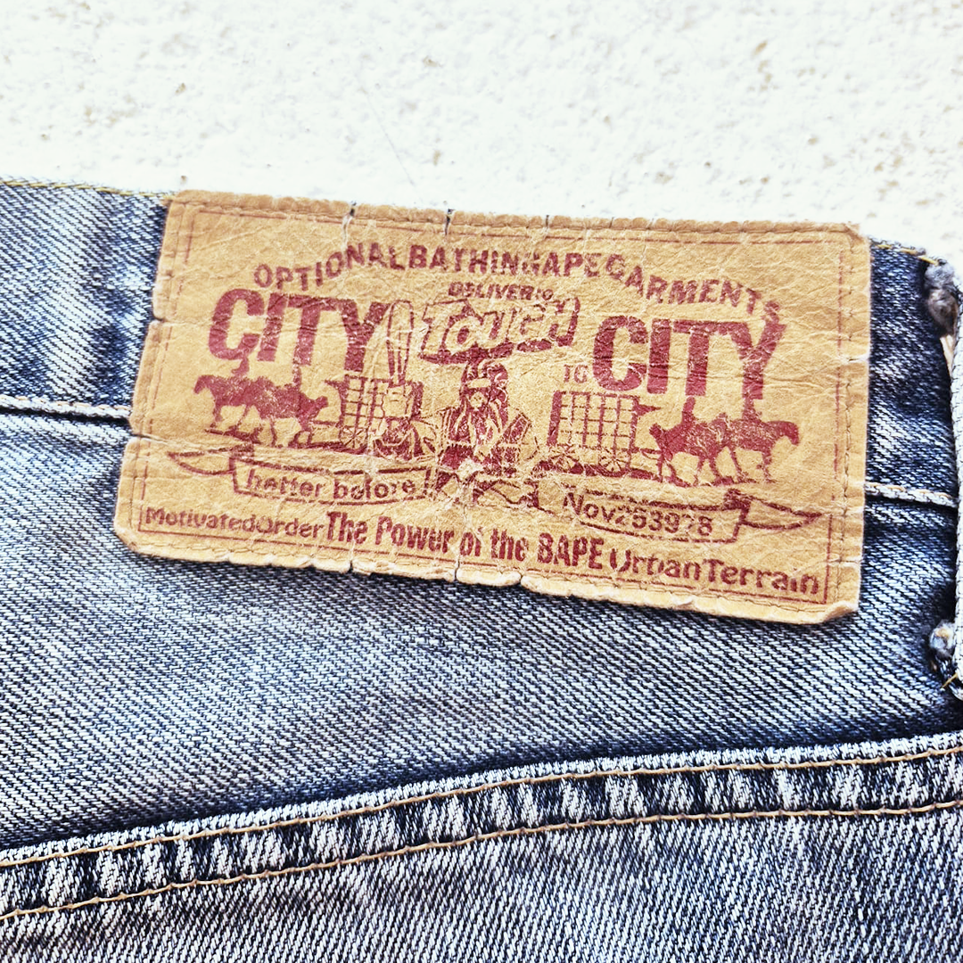 BAPE Vintage Big Head Denim Pants (M)