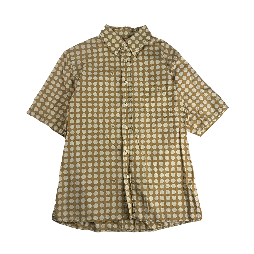 BAPE Dot Beige S/S Shirt (M)