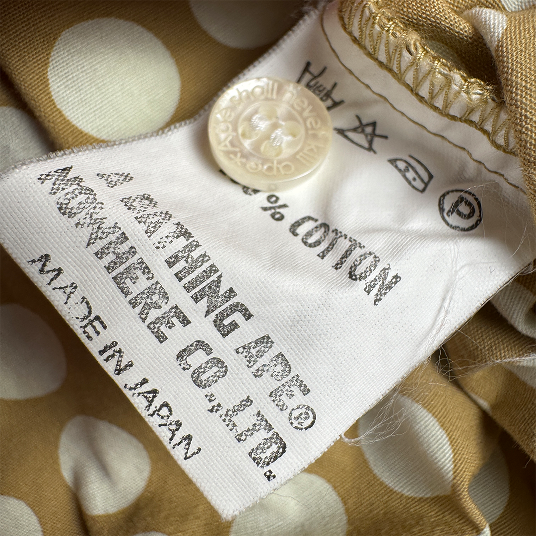 BAPE Dot Beige S/S Shirt (M)