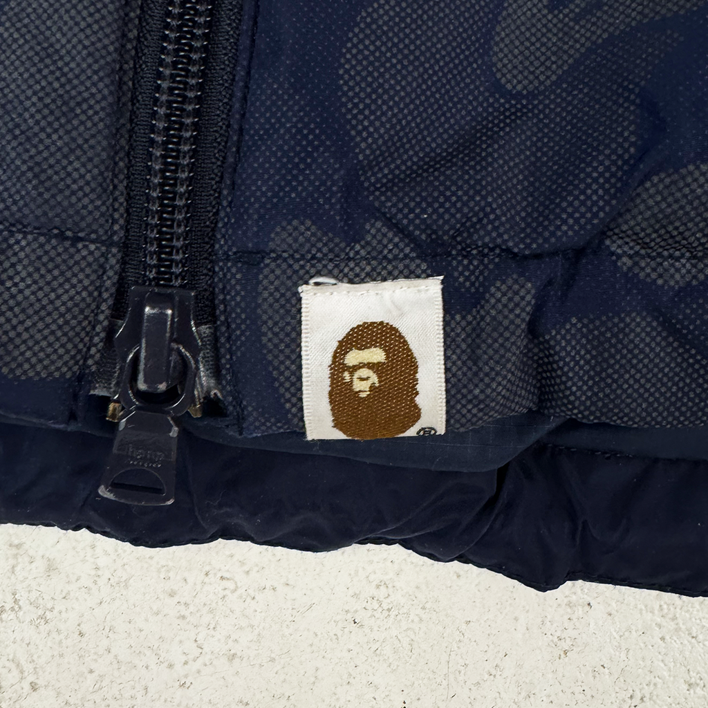 BAPE Camo Blue Puffer Jacket (M)