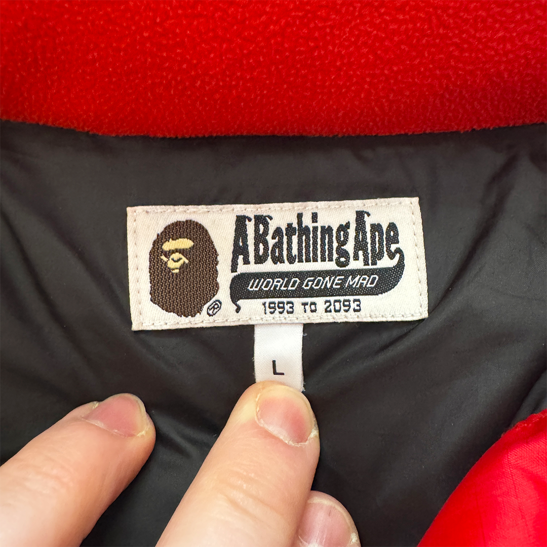 BAPE One Point Red Down Jacket (L)