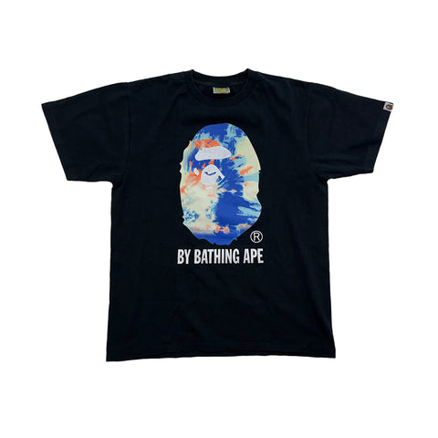 Bape Big Head Dye Black Tee (L)