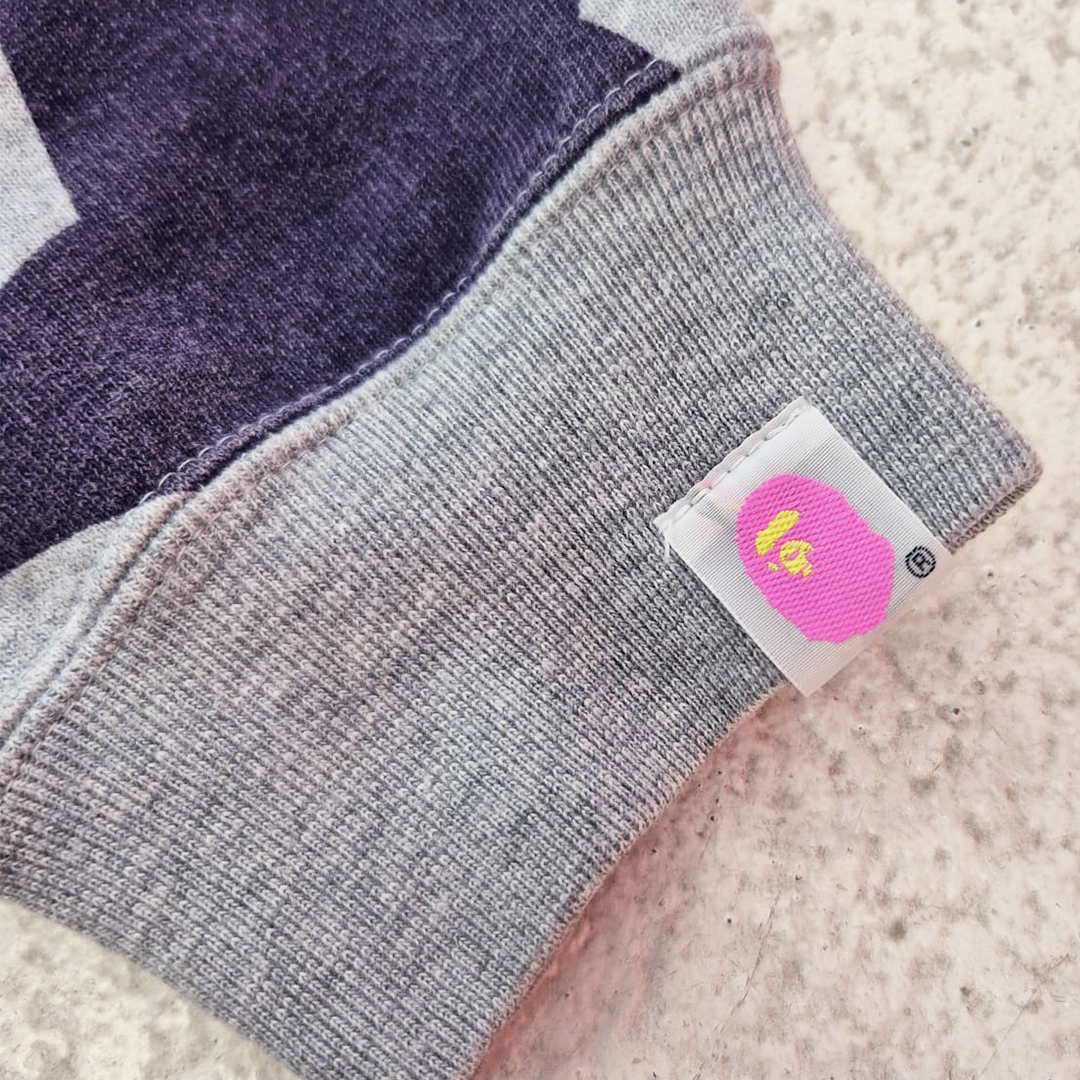 BAPE 2006 Women Bapesta Print Long Full Zip Hoodie (L)