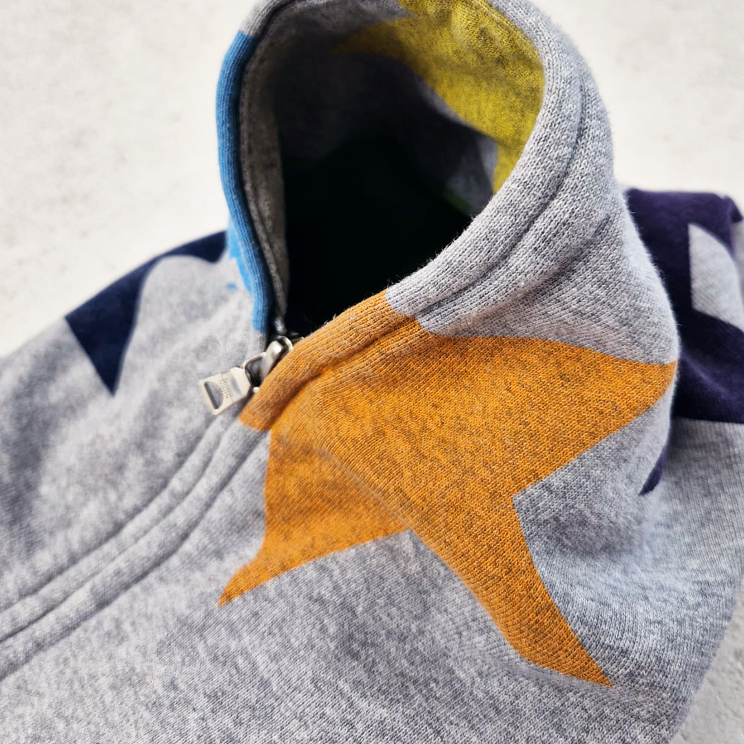 BAPE 2006 Women Bapesta Print Long Full Zip Hoodie (L)