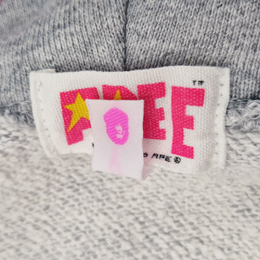 BAPE 2006 Women Bapesta Print Long Full Zip Hoodie (L)