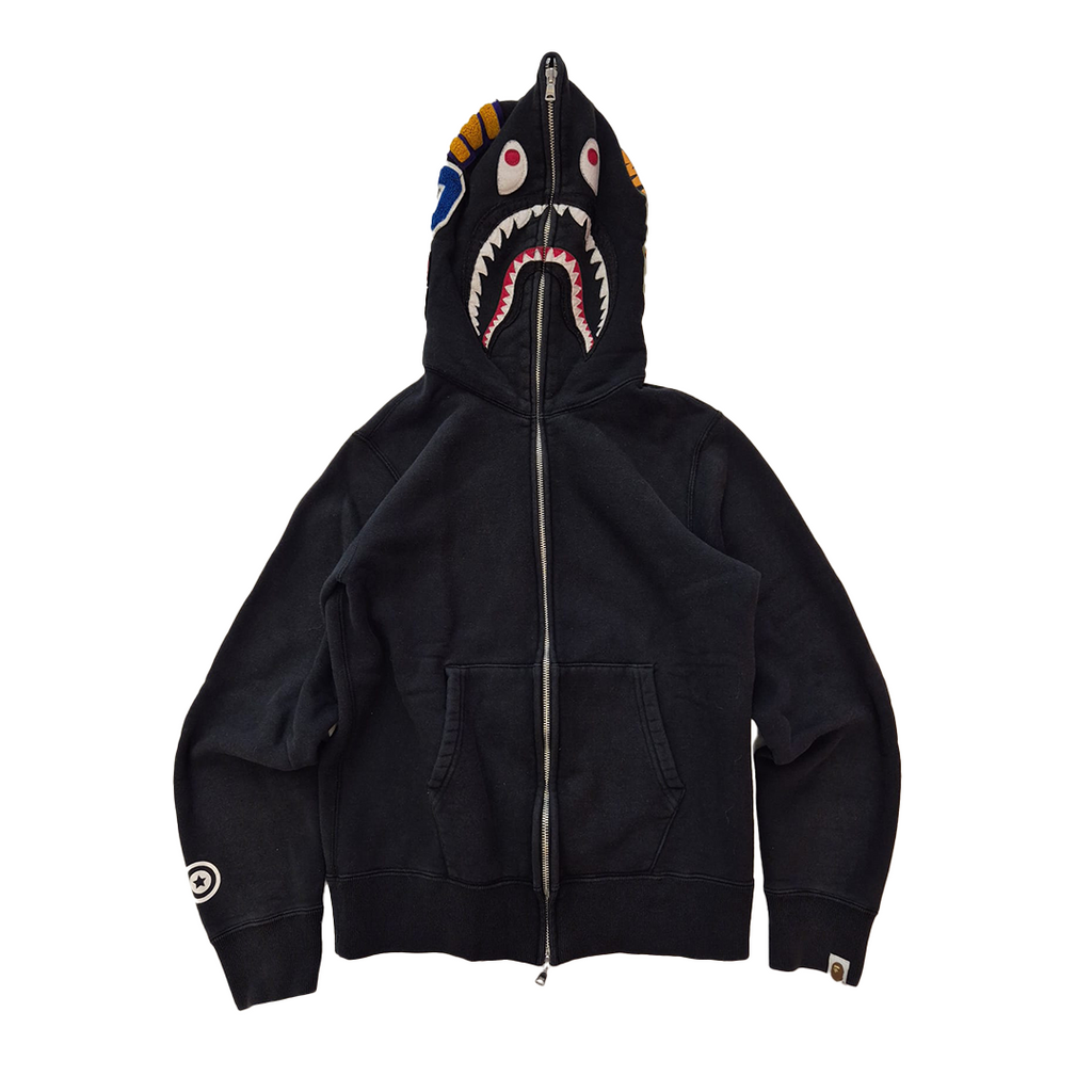 BAPE Shark Full Zip Black Hoodie (S)