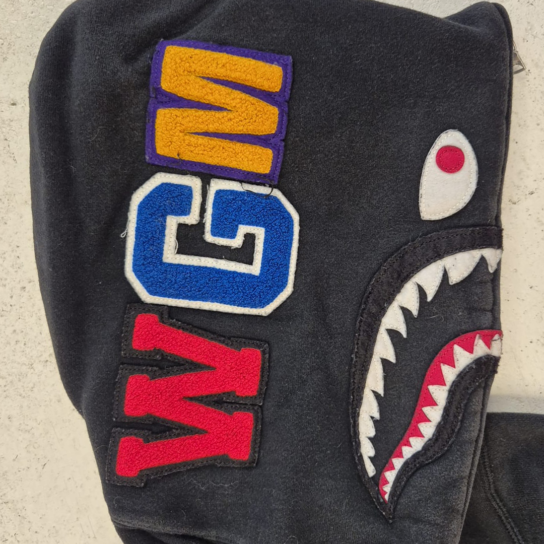 BAPE Shark Full Zip Black Hoodie (S)