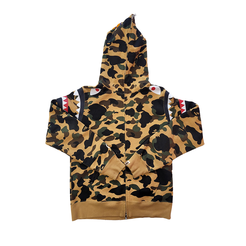 BAPE 1st Camo Shark Shoulder Full Zip (L)
