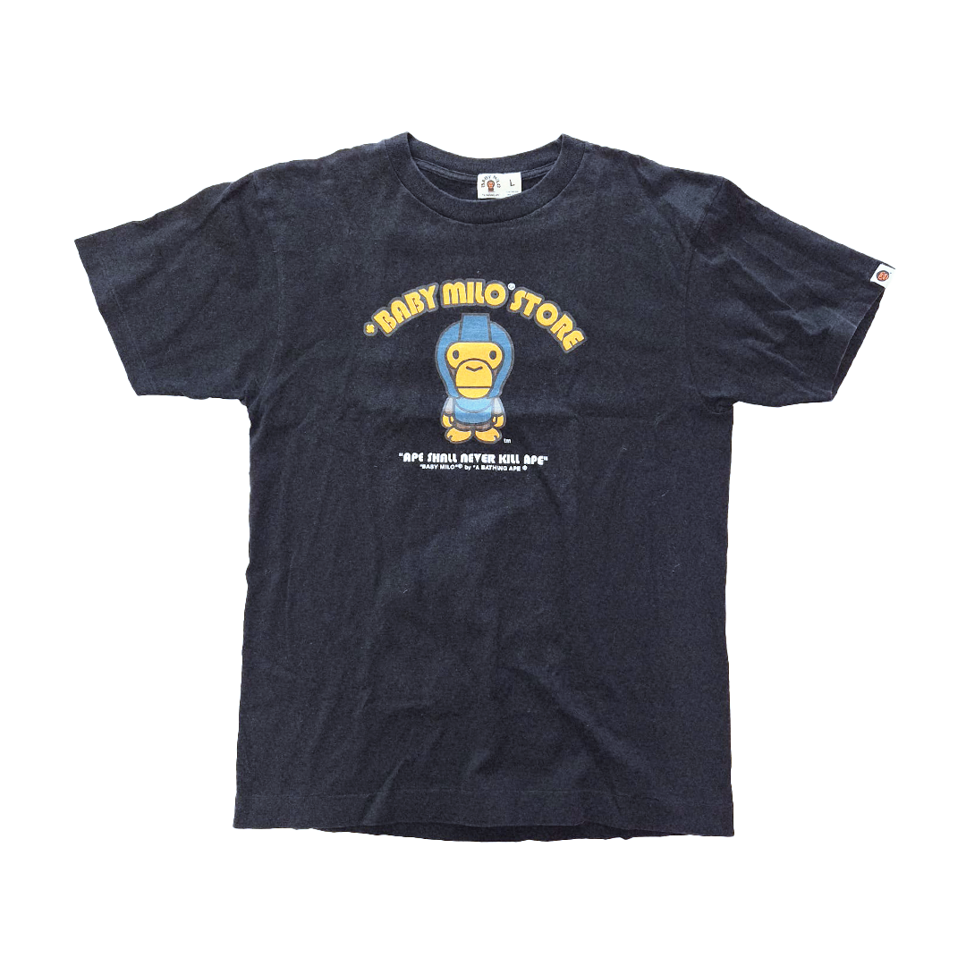BAPE Baby Milo Generals Vintage Black Tee (L)