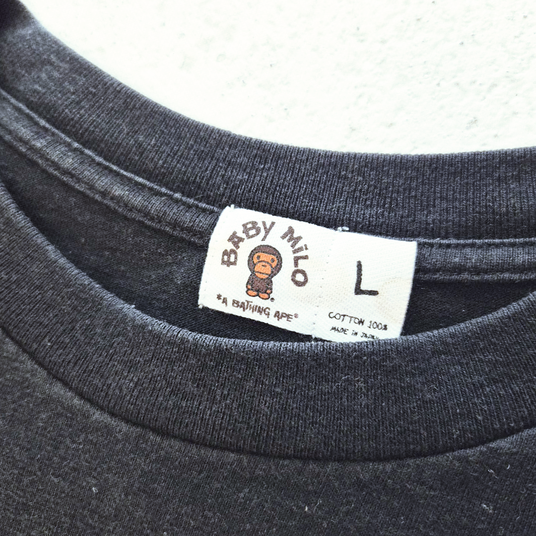 BAPE Baby Milo Generals Vintage Black Tee (L)