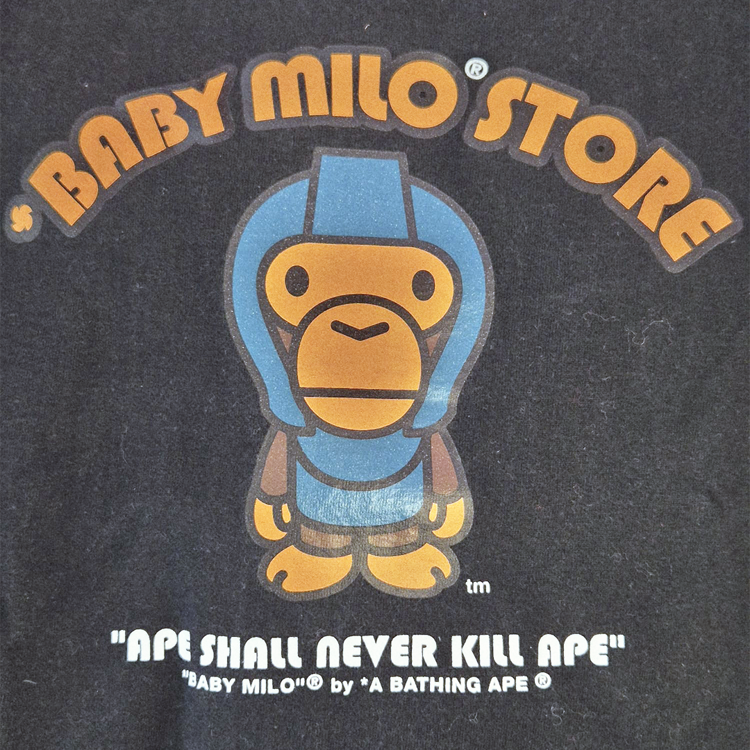 BAPE Baby Milo Generals Vintage Black Tee (L)