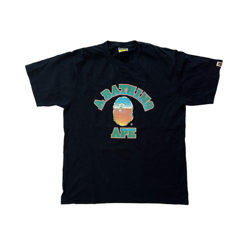 Bape College Glitter Black Tee (L)