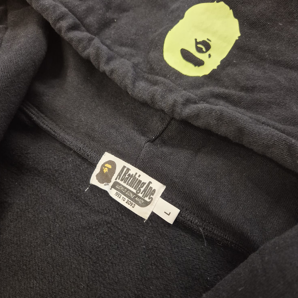 BAPE Vintage Grey Half-Zip Hoodie (L)
