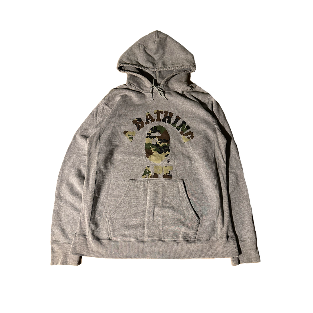BAPE Camo College Grey Hoodie (XXL)