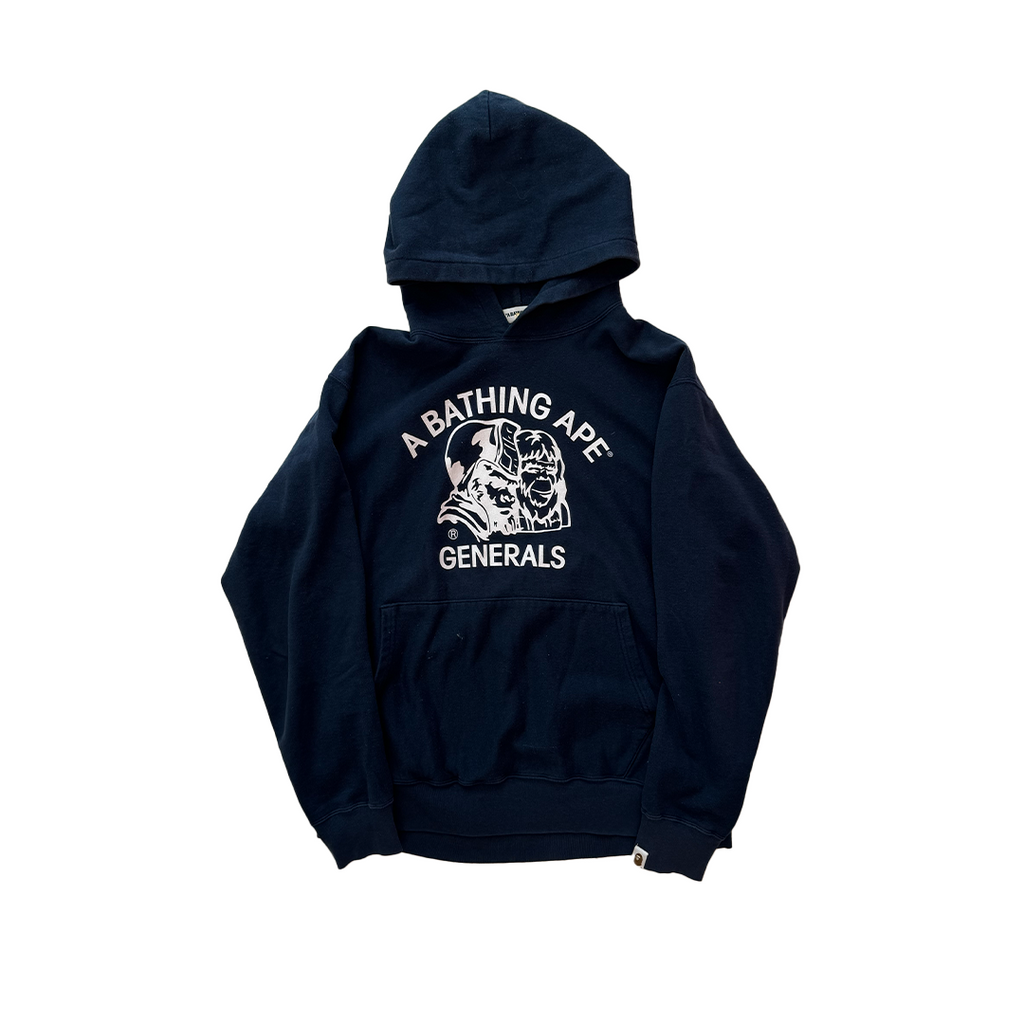 BAPE Generals OG Navy Marine Hooded Sweater (L)