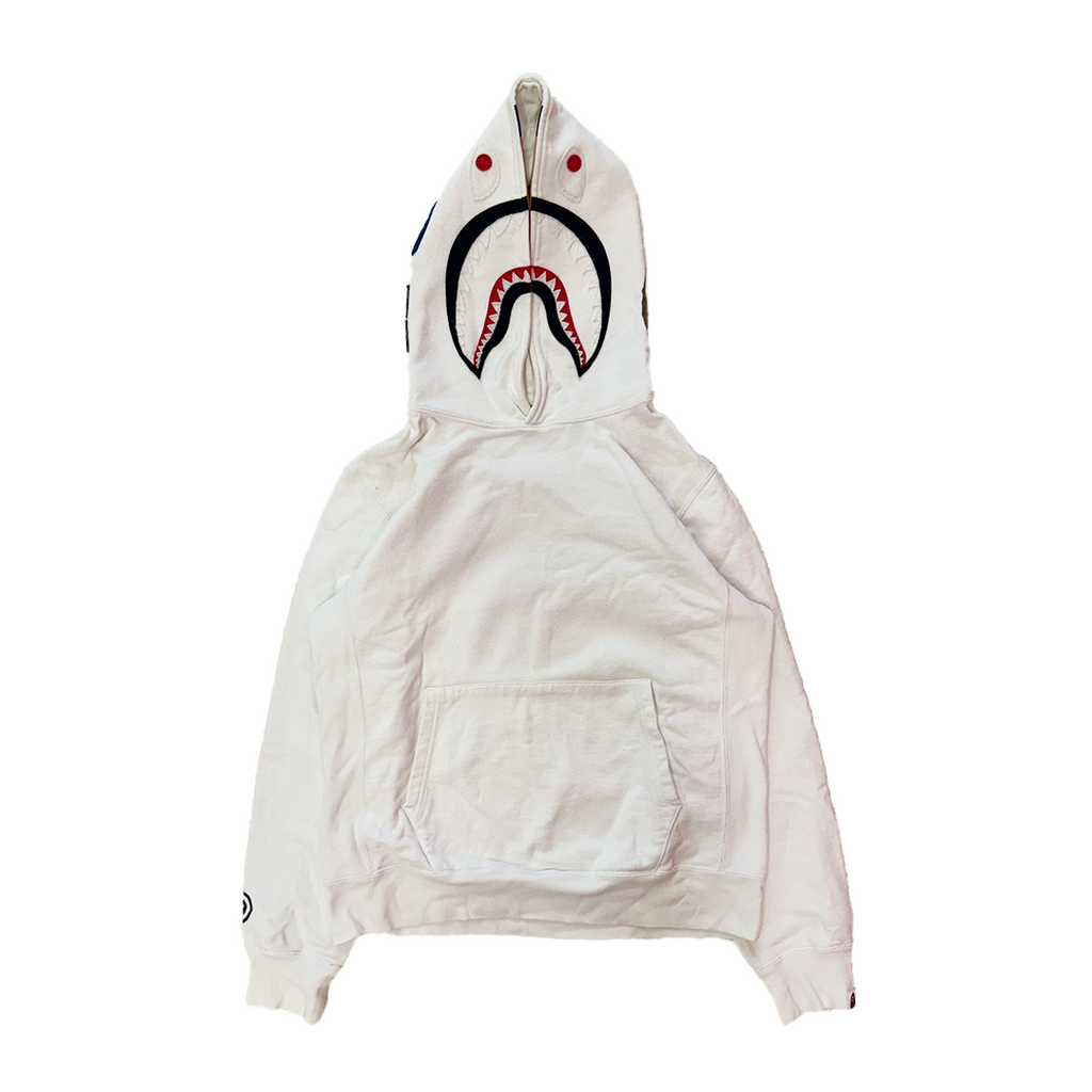 BAPE Shark White Hoodie (L)