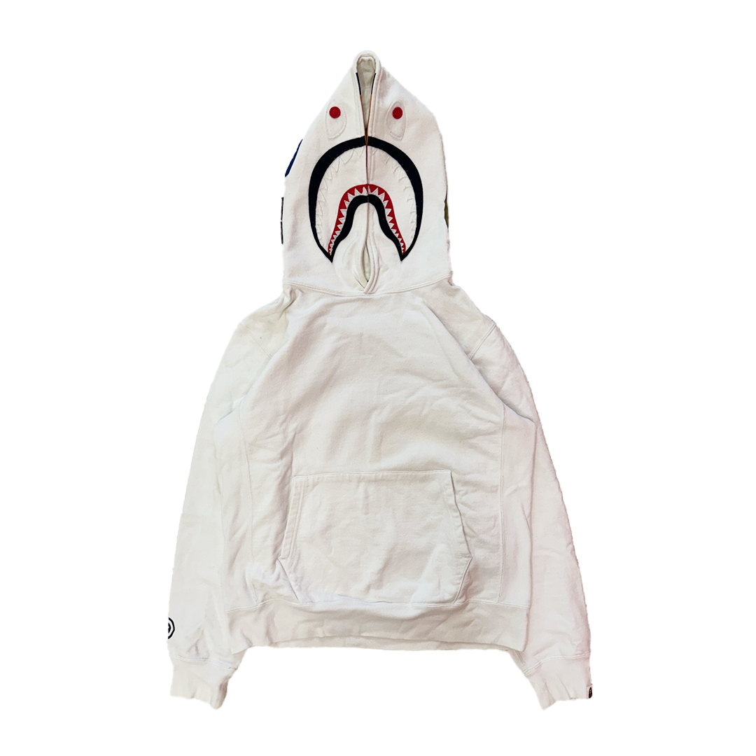 BAPE Shark White Hoodie (L)