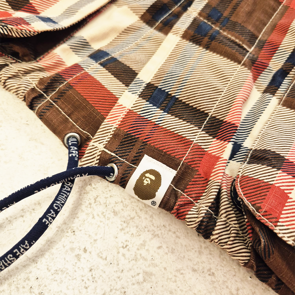 BAPE Multi Pocket Checked Plaid Jacket (S)