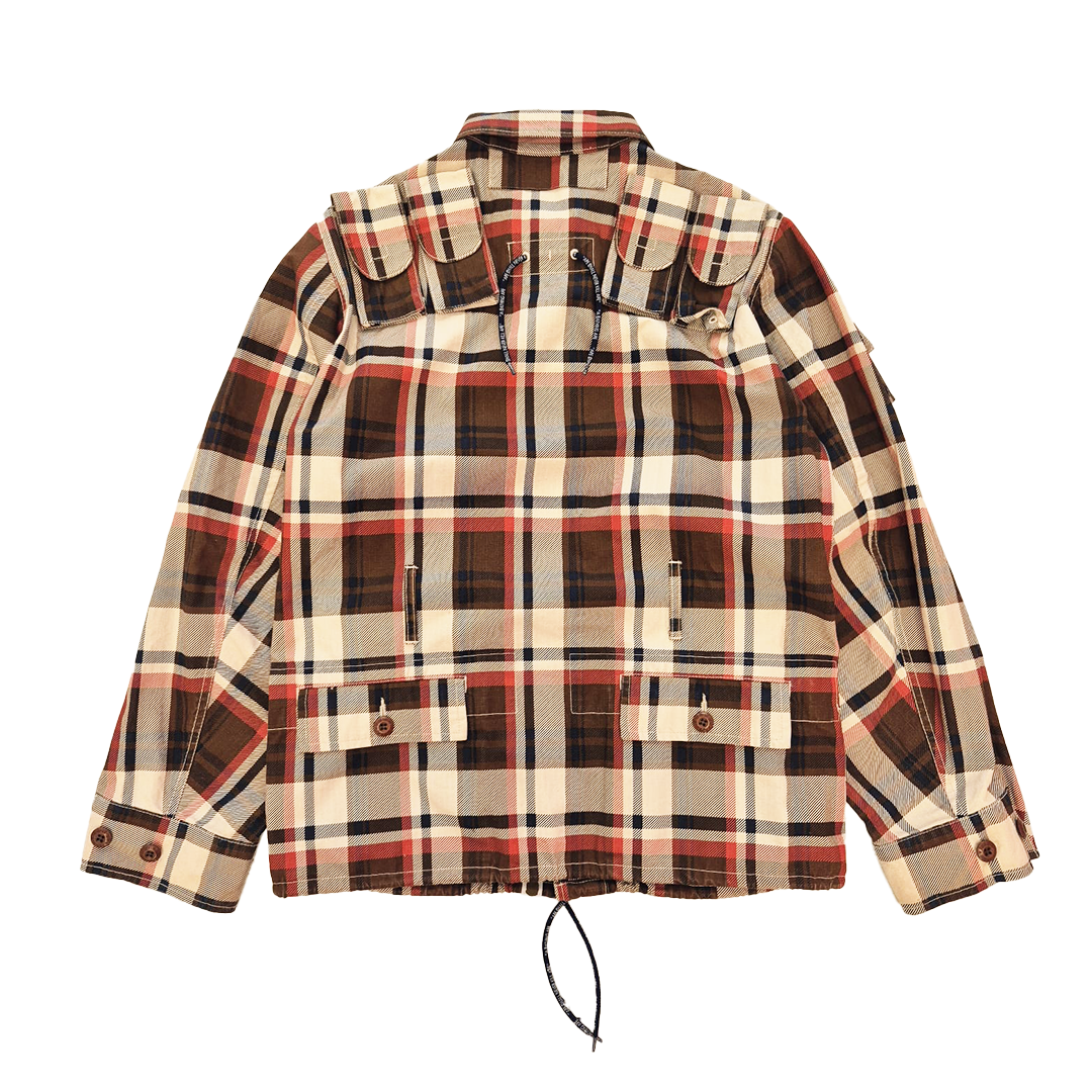 BAPE Multi Pocket Checked Plaid Jacket (S)