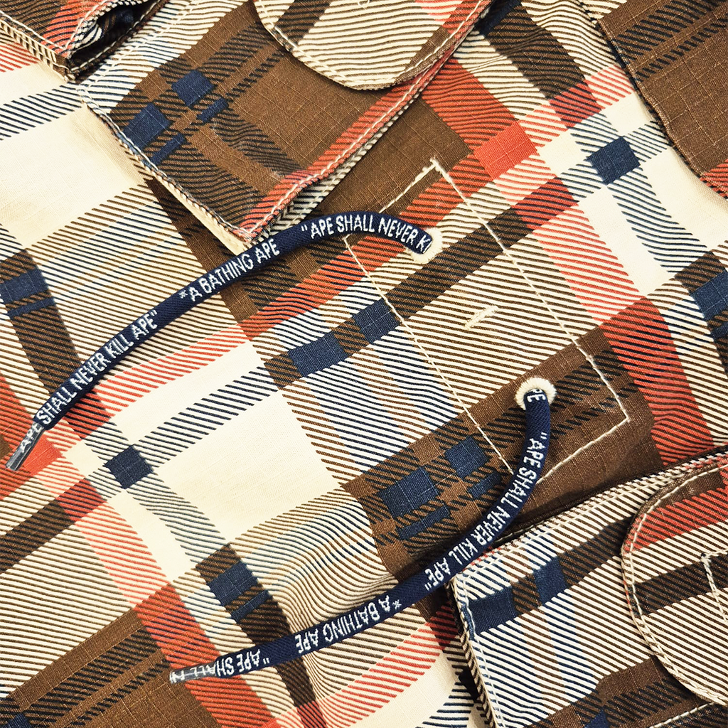 BAPE Multi Pocket Checked Plaid Jacket (S)