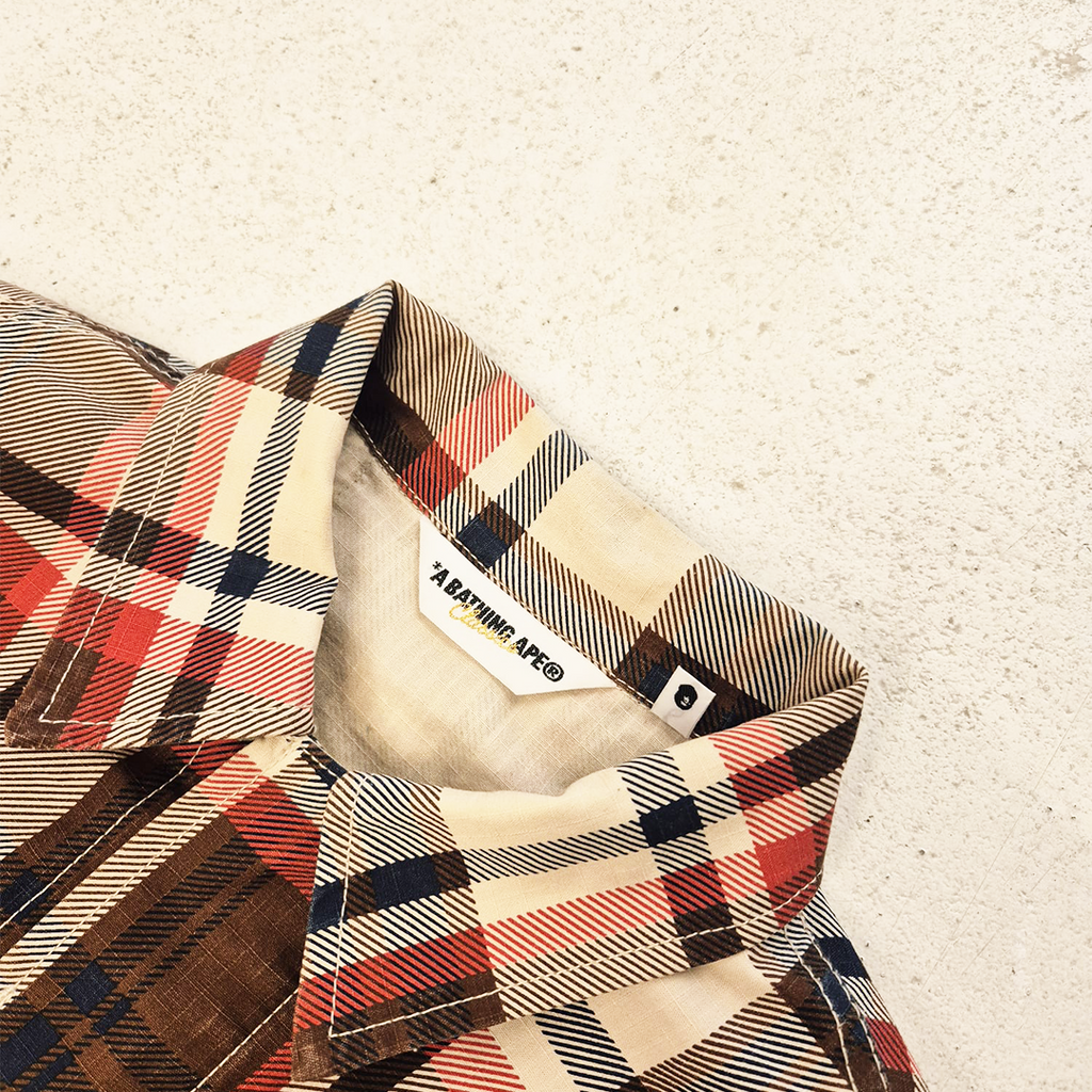 BAPE Multi Pocket Checked Plaid Jacket (S)