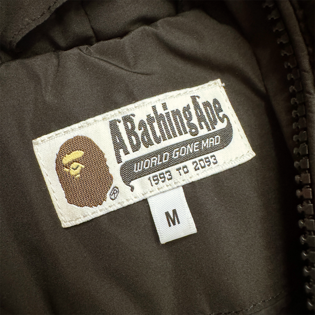 BAPE Line Camo Quilted Nylon Shark Full Zip Jacket (M)