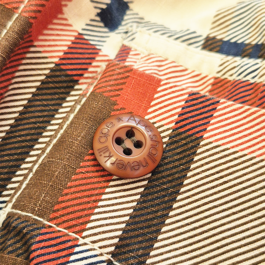 BAPE Multi Pocket Checked Plaid Jacket (S)