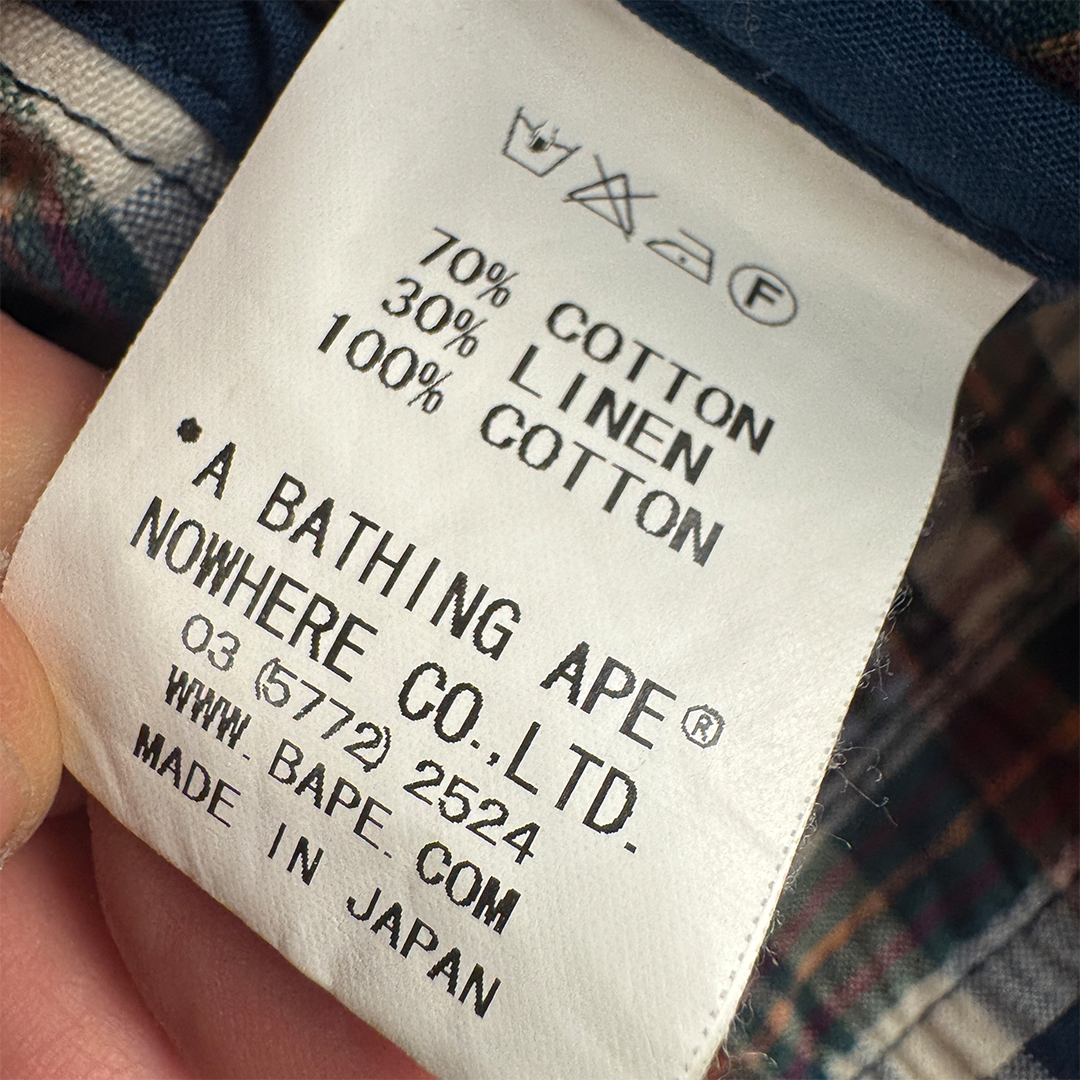BAPE Check Windbreaker Jacket (S)