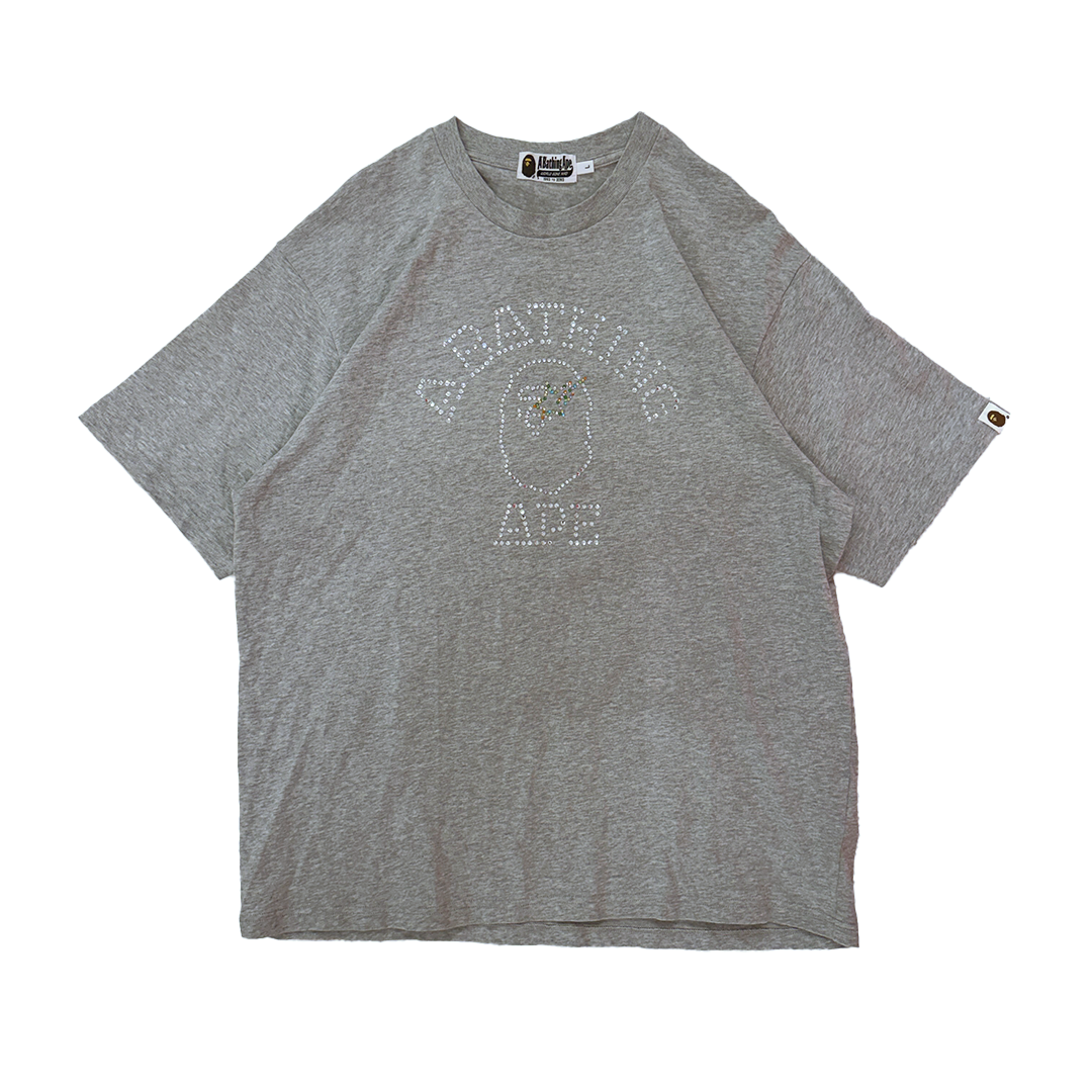 BAPE College Jewel Gems Grey Tee (L)