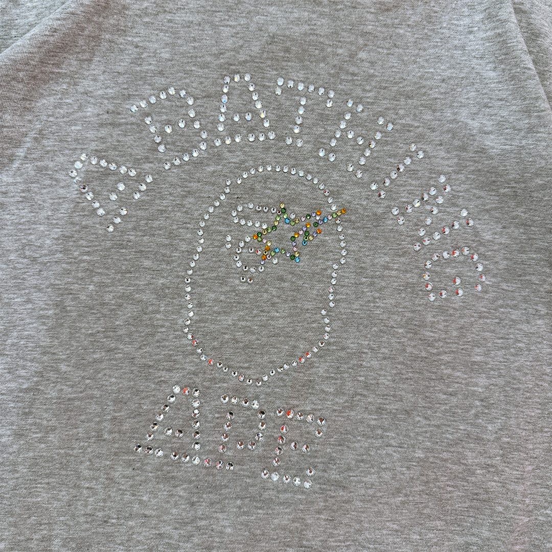 BAPE College Jewel Gems Grey Tee (L)