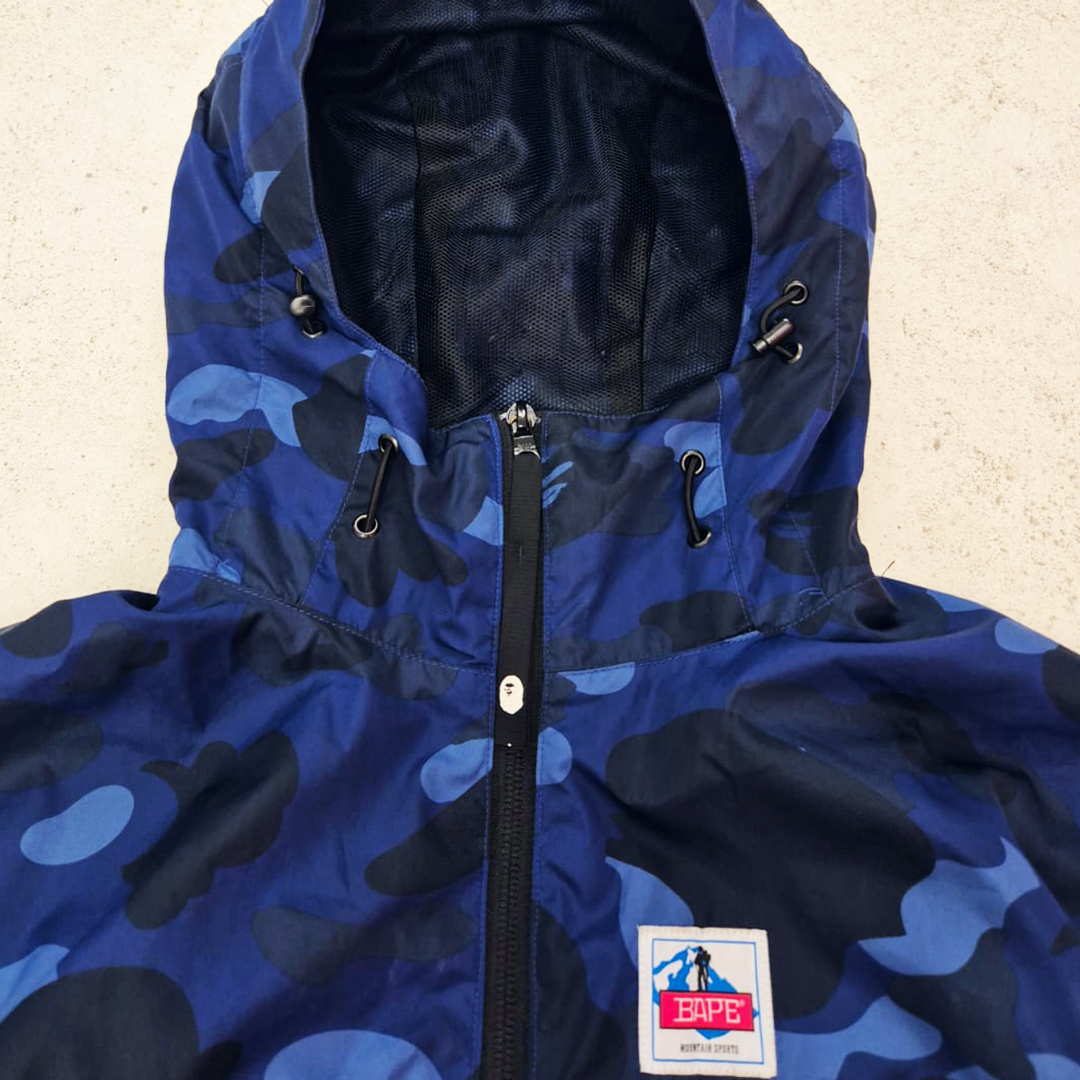 BAPE Camo Blue Mountain Jacket (M)