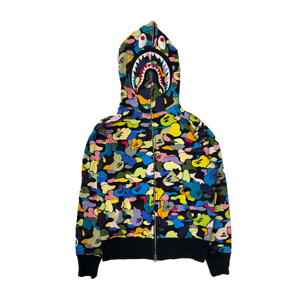 BAPE 2023 Multi Camo Shark Full Zip Hoodie (S)