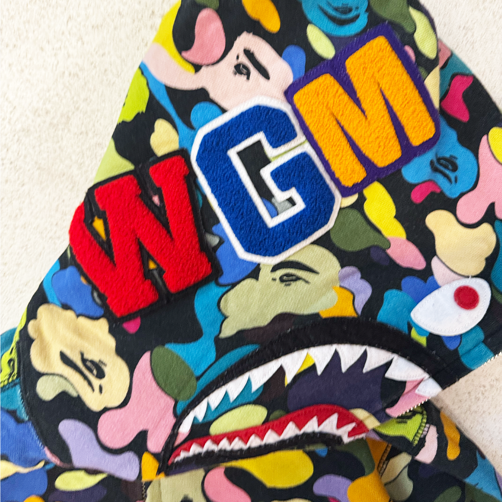 BAPE 2023 Multi Camo Shark Full Zip Hoodie (S)