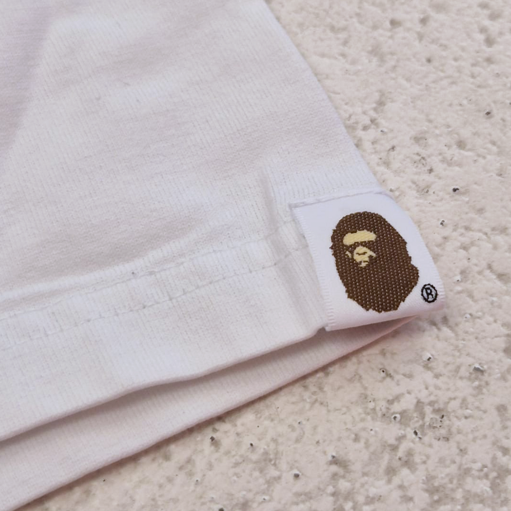 BAPE Multicolor College White Tee (L)