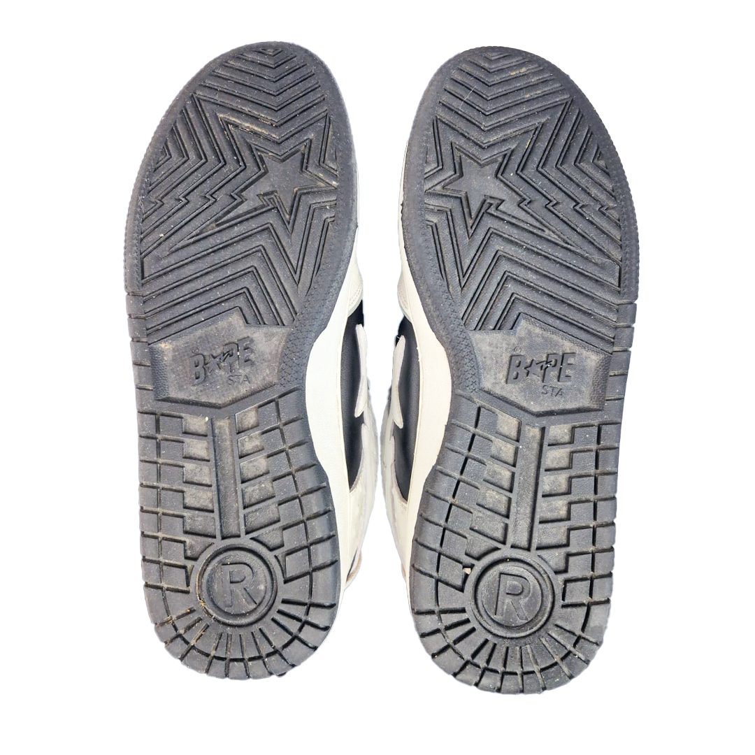 BAPE SK8 Sta Black & White (US11 - EU45) - 8/10