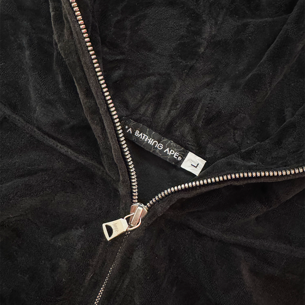 BAPE Camo Velour Aoyama City Exclusive Full Zip Hoodie (L)