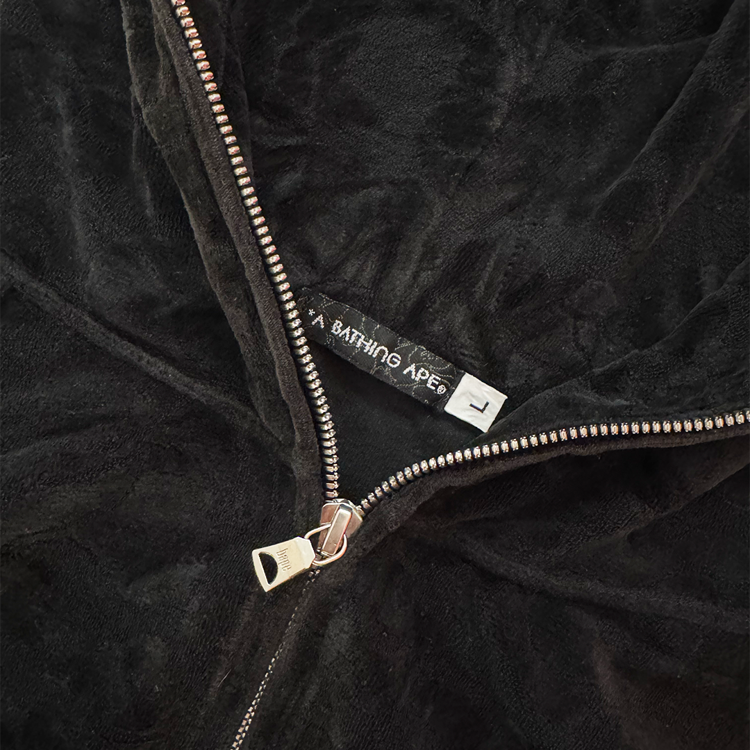 BAPE Camo Velour Aoyama City Exclusive Full Zip Hoodie (L)