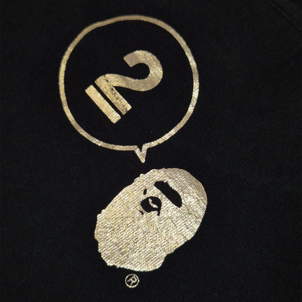 BAPE 2th Anniversary Paris Store Exclusive Black Tee (L)