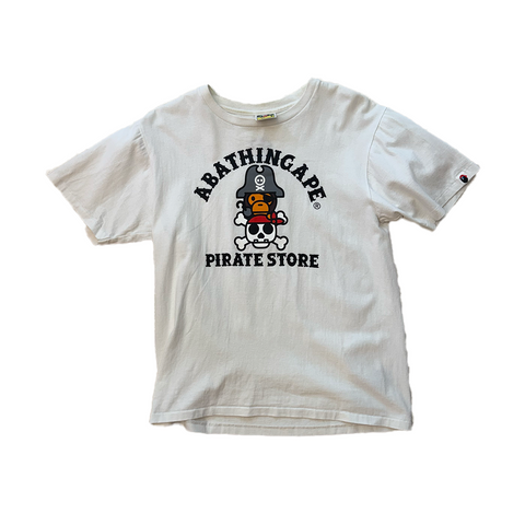 BAPE Pirate Store White Tee (M)