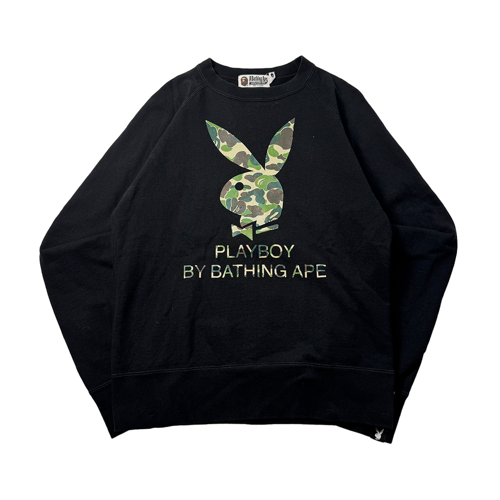 BAPE x Playboy Camo Black Sweater (S)