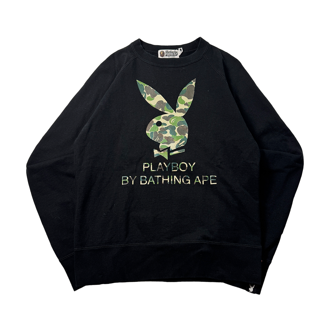 BAPE x Playboy Camo Black Sweater (S)