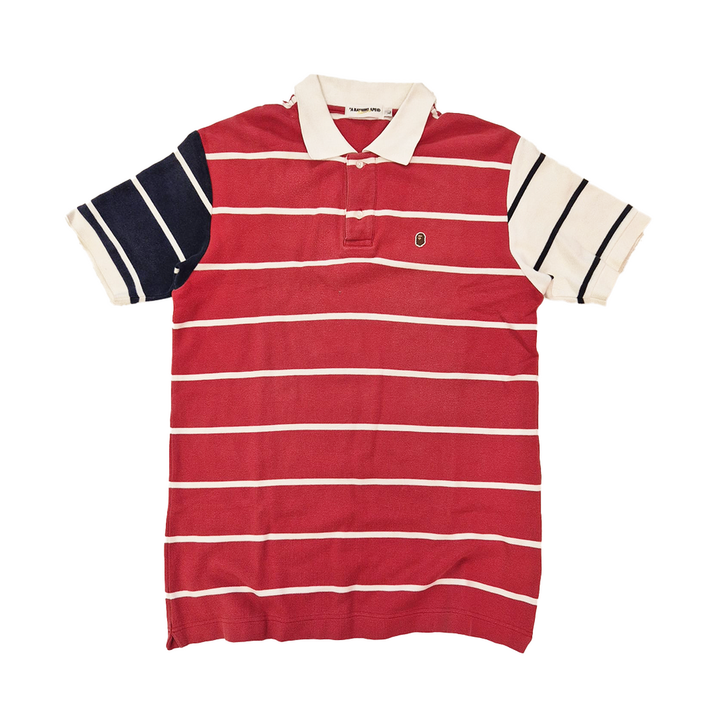BAPE Multicolor Striped Polo (L)