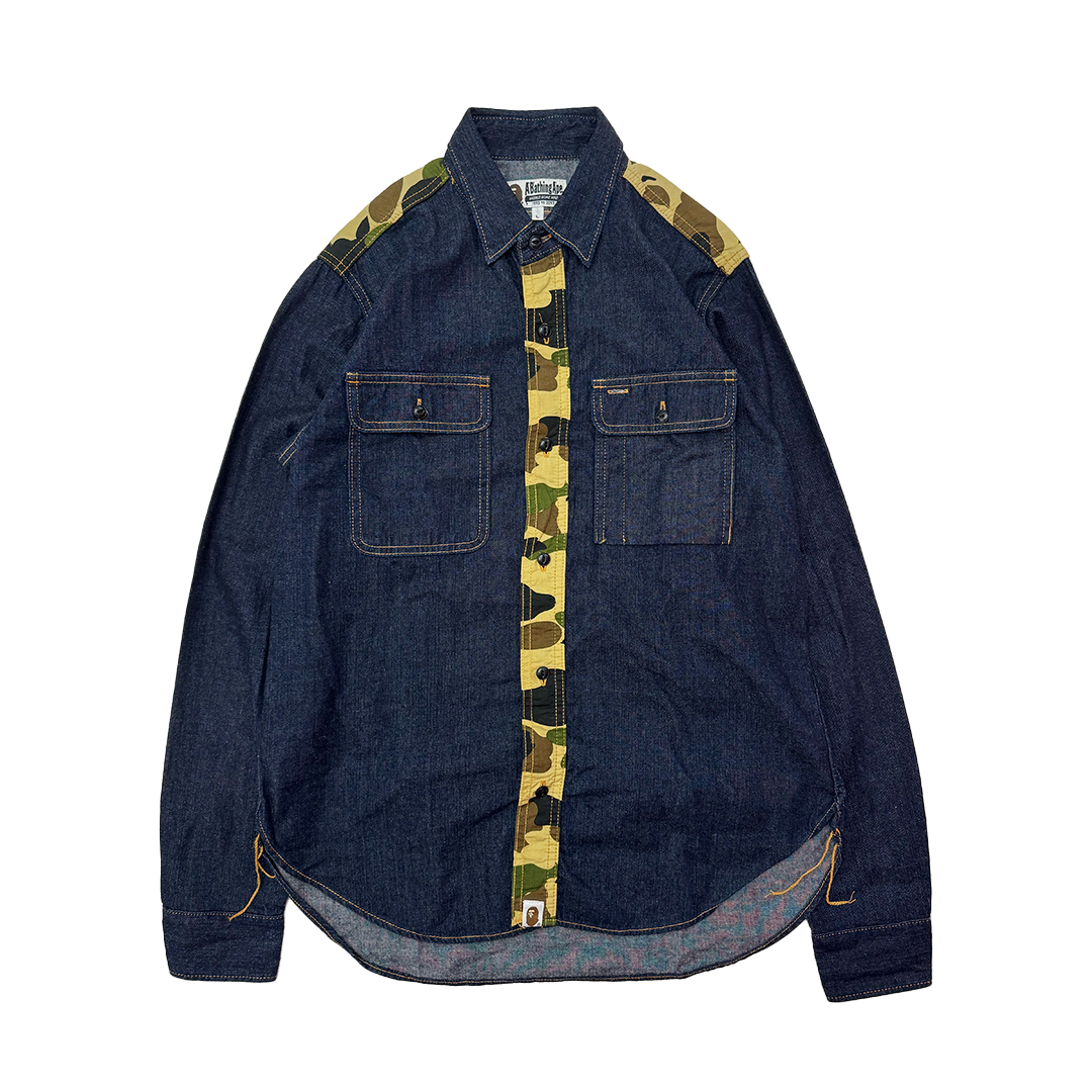 BAPE Camo and Jeans L/S Shirt (L)